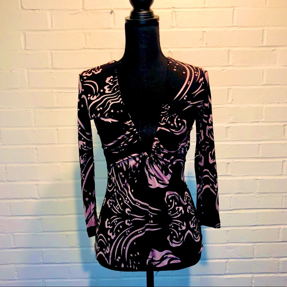 Mara Hoffman Silk Blouse Top - Plunge Neckline